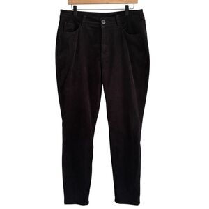 Cabi Gala Velvet High Rise Black Pants Stretch Office Workwear Casual Size 12